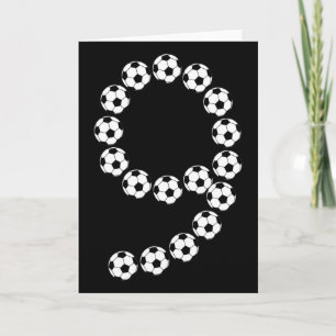9. Geburtstag Fußball Jungen Kinder 9 Neun Jahre  Karte