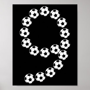 9. Geburtstag Fußball Jungen Kinder 9 Neun Jahre Poster
