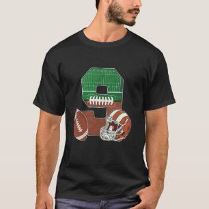 9. Geburtstag Fußball Thema 9 Jahre alter Jungen-P T-Shirt