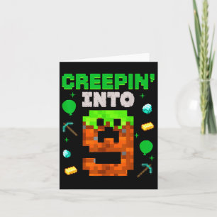 9. Geburtstag Gamer Pixel Creepin’ In 9 Video Gam Karte