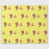 9. Geburtstag Geschenkpapier (Flach)