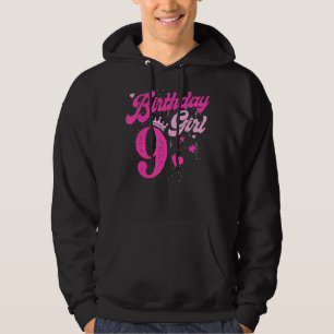 9. Geburtstag Girl Crown 9 Jahre alt Tag Hoodie