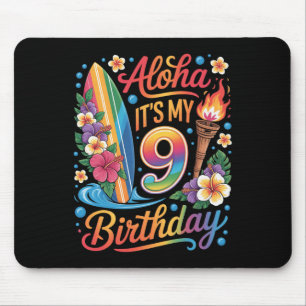 9. Geburtstag Hawaii Aloha Tropischer Urlaub Kreuz Mousepad