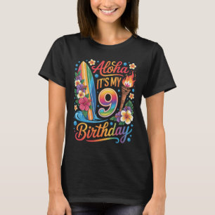 9. Geburtstag Hawaii Aloha Tropischer Urlaub Kreuz T-Shirt