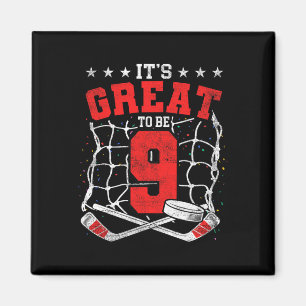 9. Geburtstag Hockey-Fans Es ist großartig, 9 Jahr Magnet