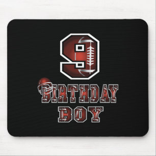 9. Geburtstag Junge 9 Jahre alter Fußball Lover Th Mousepad