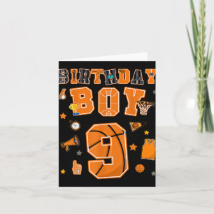 9. Geburtstag Junge 9 Jahre Basketball Party 9 Jah Karte