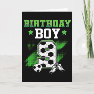 9. Geburtstag Junge Fußball 9 Jahre alt Sport 9 Ja Karte