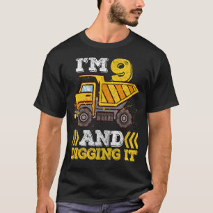 9. Geburtstag Junge ich bin 9 und graben es LKW T-Shirt