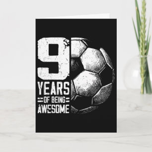 9. Geburtstag Junge Mädchen Fußballspieler Fußball Karte