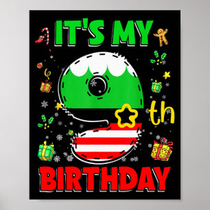 9. Geburtstag Junge Mädchen Weihnachtselfe 9 Jahre Poster