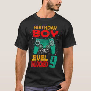 9. Geburtstag Junge Stufe 9 Unverschlossen Geburts T-Shirt