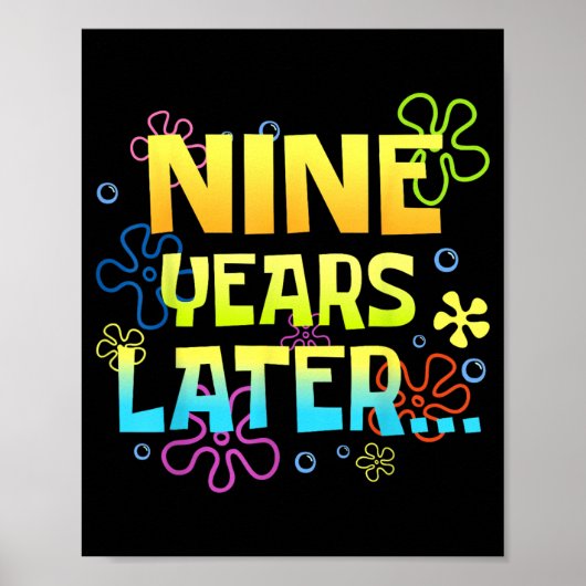 9. Geburtstag Kinder Poster (Vorne)