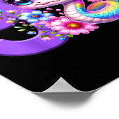 9. Geburtstag Mädchen Schlange Party Regenbogen Ko Poster (Ecke)