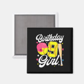 9. Geburtstag Mädchen Softll Neunter Geburtstag 9  Magnet (Vorderseite/Rückseite)