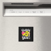 9. Geburtstag Mädchen Softll Neunter Geburtstag 9  Magnet (In Situ (Geschirrspüler))