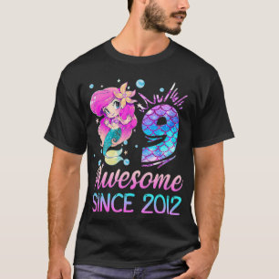 9. Geburtstag Niedliche Meerjungfrau Phantastisch T-Shirt