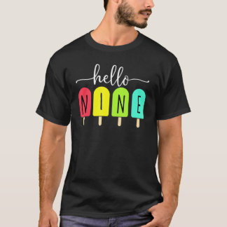 9. Geburtstag Outfit Boy Sommereis Creme Geboren 2 T-Shirt