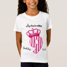 9. Geburtstag Prinzessin PINK Krone und Streifen V
