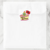 9. Geburtstag Quadratischer Aufkleber (Tasche)
