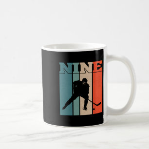 9. Geburtstag Retro Eishockey 9 Jahre alter Junge Kaffeetasse