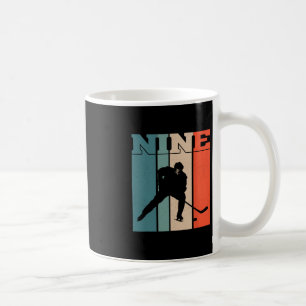 9. Geburtstag Retro Eishockey 9 Jahre Altes Junge Kaffeetasse
