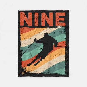 9. Geburtstag Retro Ski Ski Ski Ski Ski Ski 9 Jahr Fleecedecke