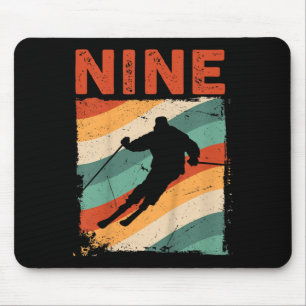 9. Geburtstag Retro Ski Ski Ski Ski Ski Ski 9 Jahr Mousepad
