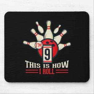 9. Geburtstag Shirt 9 Jahre alt So Roll ich Mousepad
