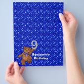 9. Geburtstag Tanzbär Scrapbook Artikel 3 Flyer (Hand)