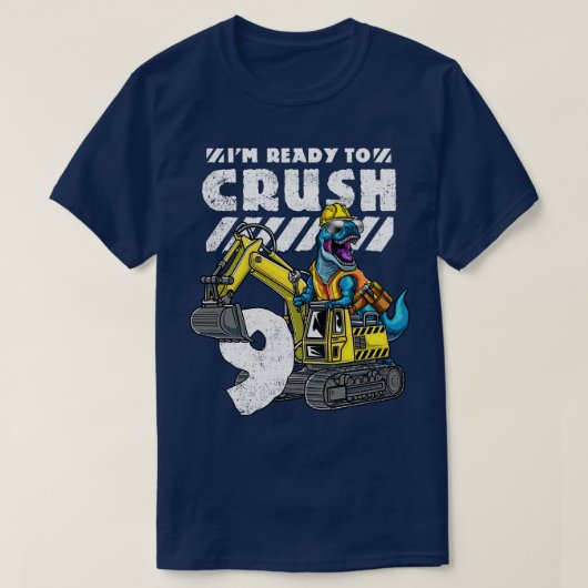 9. Geburtstag TRex Bagger T-Shirt (Design vorne)