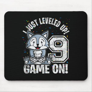 9. Geburtstag Wolf Junge Mädchen Geschenke Video G Mousepad