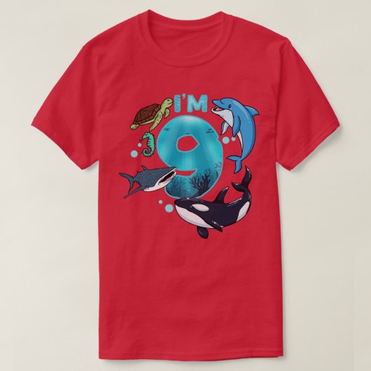 9. Geburtstagsdolphin T-Shirt (Design vorne)