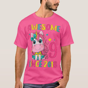 9. Geburtstagsfeier Einhorn Mädchen 9 Jahre alt Ge T-Shirt
