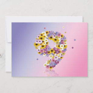 9. Geburtstagsfeier mit Blumenbriefen Einladung