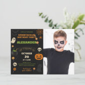 9. Geburtstagsfeier | Spooky Boo-Day Einladung (Stehend Vorderseite)