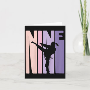 9. Geburtstagsgeschenk Karate Retro Taekwondo Mart Karte