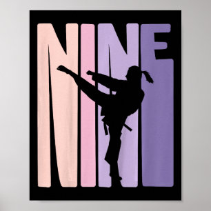9. Geburtstagsgeschenk Karate Retro Taekwondo Mart Poster