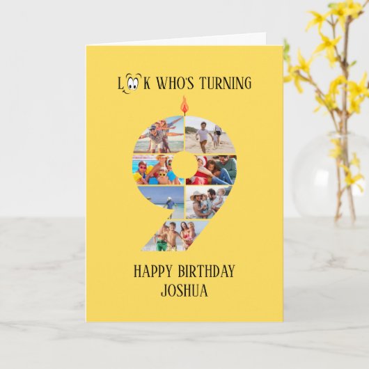 9. Geburtstagskarte Karte (Gelbe Blume)