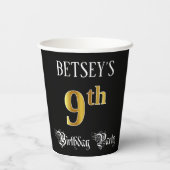 9. Geburtstagsparty - Extravagantes Drehbuch, Imit Pappbecher (Rückseite)