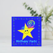 9. Geburtstagsparty lädt ein Einladung (Stehend Vorderseite)