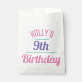 9. Geburtstagsparty Leckerei Candy Bag Geschenktütchen (Vorderseite)