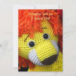 9. Geburtstagsparty, Name, Gelber Hund, Orangenhaa Einladung