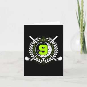9. Geburtstagsparty Sport Golf 9 Jahre alt für Kin Karte