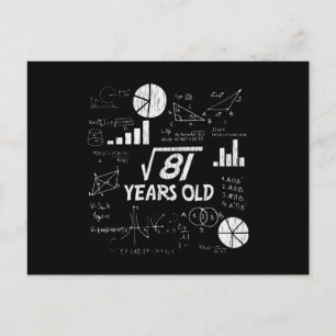 9. Geburtstagsplatz von 81 - 9 Jahren alter Tag Postkarte