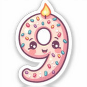 9. Geburtstagsticker Aufkleber (Vorderseite)