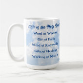 9 Geschenke der Heiligen Geistbibel Verse, KJV-Lis Kaffeetasse (Links)