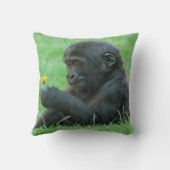 #9-, Gorilla mit Löwenzahn Kissen (Rückseite)