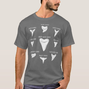 9 Haiarten Zähne Art Biologie Zahn T-Shirt