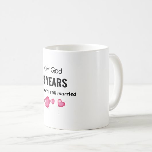 9. Hochzeit-Jubiläum Funny-Geschenk für ihn oder s Kaffeetasse (VorderseiteRechts)
